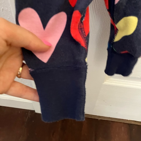 Hanna Andersson Heart Print Footless onesie 0-3 mo - Picture 4 of 6